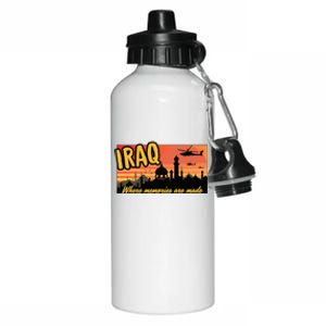 Iraq Where Memories Are Made Oif  Military Tourist Retro Aluminum Water Bottle