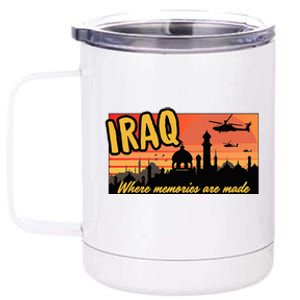 Iraq Where Memories Are Made Oif  Military Tourist Retro 12 oz Stainless Steel Tumbler Cup