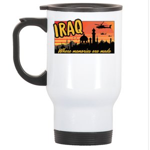 Iraq Where Memories Are Made Oif  Military Tourist Retro Stainless Steel Travel Mug