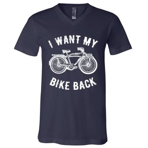 I Want My Bike Back Give back stolen bicycle Gift V-Neck T-Shirt