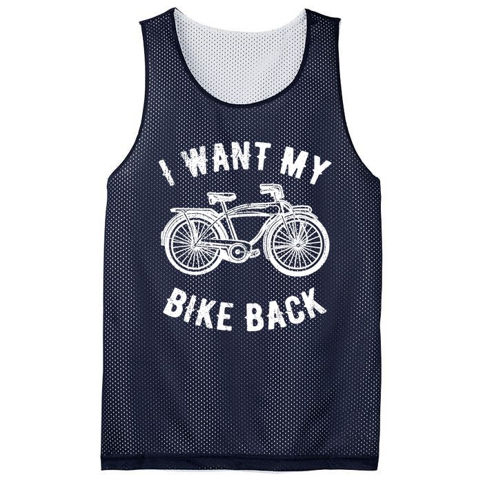 I Want My Bike Back Give back stolen bicycle Gift Mesh Reversible Basketball Jersey Tank