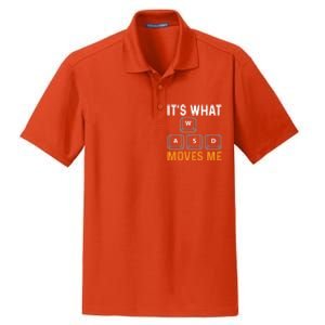 Its What Moves Me W A S D Funny Gamer Gaming Tournat Gift Dry Zone Grid Polo