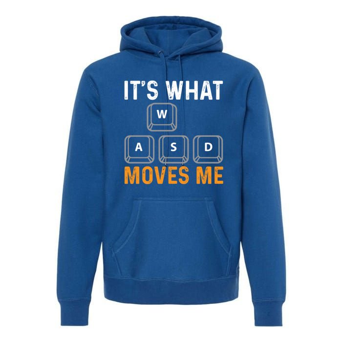 Its What Moves Me W A S D Funny Gamer Gaming Tournat Gift Premium Hoodie