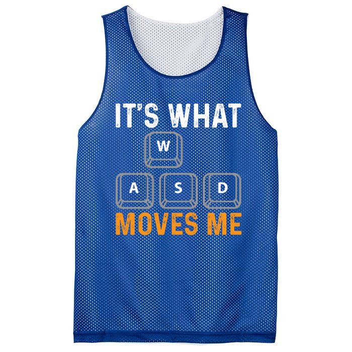 Its What Moves Me W A S D Funny Gamer Gaming Tournat Gift Mesh Reversible Basketball Jersey Tank