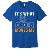 Its What Moves Me W A S D Funny Gamer Gaming Tournat Gift Premium T-Shirt