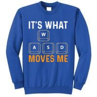 Its What Moves Me W A S D Funny Gamer Gaming Tournat Gift Tall Sweatshirt