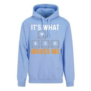 Its What Moves Me W A S D Funny Gamer Gaming Tournat Gift Unisex Surf Hoodie