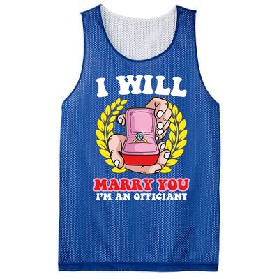 I Will Marry You Meaningful Gift Funny Saying For Officant Registrar Meaningful Mesh Reversible Basketball Jersey Tank