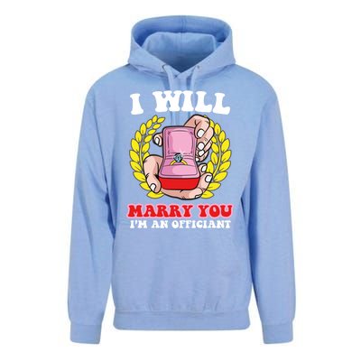 I Will Marry You Meaningful Gift Funny Saying For Officant Registrar Meaningful Unisex Surf Hoodie