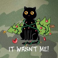 It Wasnt Me Christmas Tree Funny Cat Legacy Tie Dye Trucker Hat