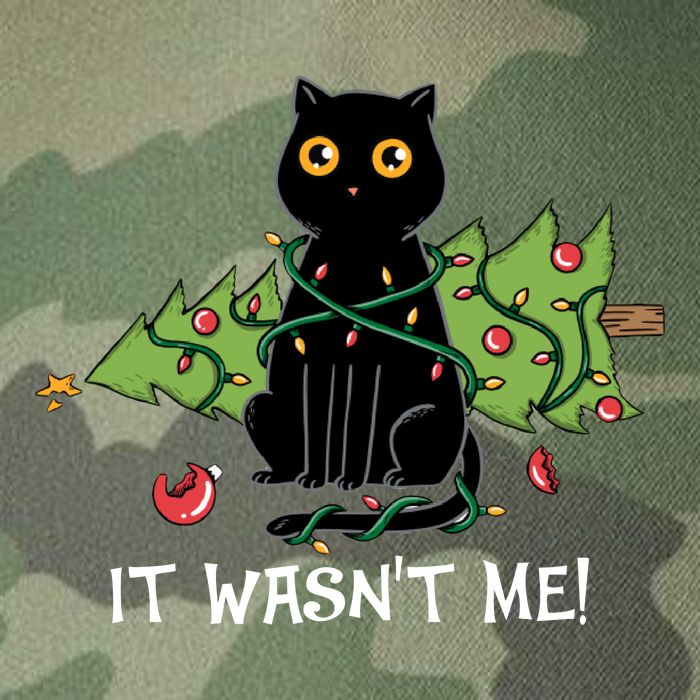 It Wasnt Me Christmas Tree Funny Cat Legacy Tie Dye Trucker Hat