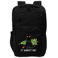 It Wasnt Me Christmas Tree Funny Cat Impact Tech Backpack