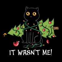 It Wasnt Me Christmas Tree Funny Cat Impact Tech Backpack