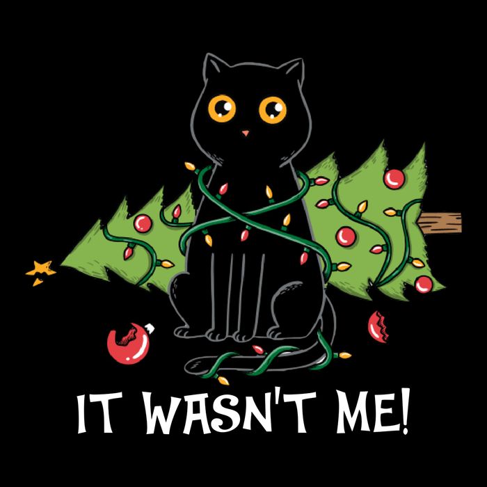 It Wasnt Me Christmas Tree Funny Cat Impact Tech Backpack