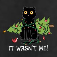 It Wasnt Me Christmas Tree Funny Cat 15oz Campfire Ceramic Mug