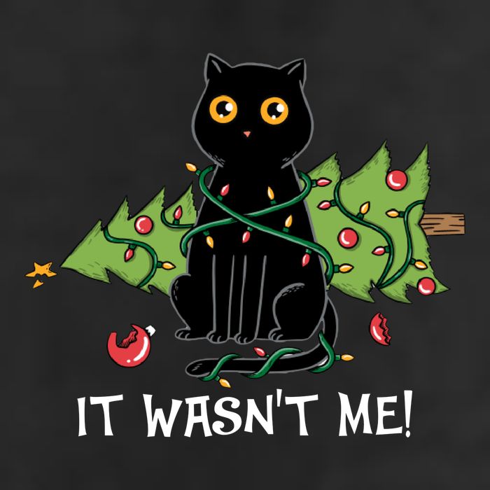 It Wasnt Me Christmas Tree Funny Cat 15oz Campfire Ceramic Mug