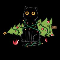 It Wasnt Me Christmas Tree Funny Cat 16oz Travel Tumbler