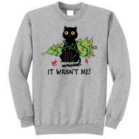 It Wasnt Me Christmas Tree Funny Cat Sweatshirt