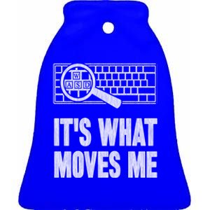 Its What Moves Me Wasd Gamer Computer Gift Ceramic Bell Ornament