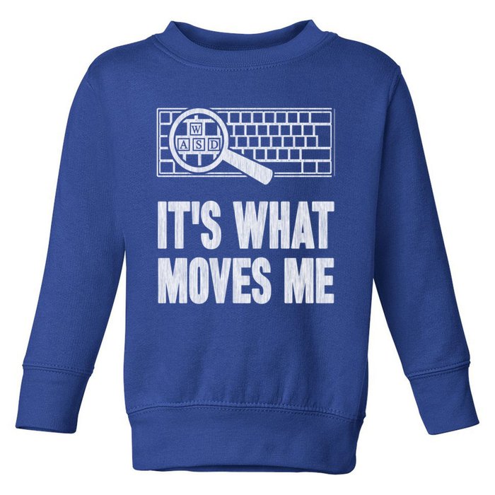 Its What Moves Me Wasd Gamer Computer Gift Toddler Sweatshirt