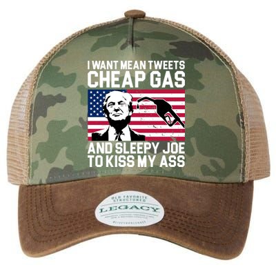 I Want Mean Tweets Cheap Gas Funny Sleepy Joe Legacy Tie Dye Trucker Hat