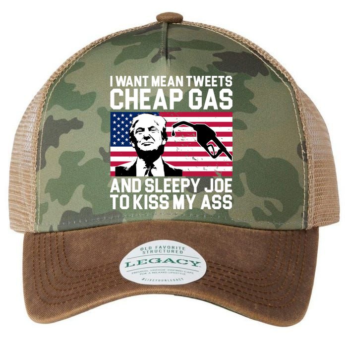 I Want Mean Tweets Cheap Gas Funny Sleepy Joe Legacy Tie Dye Trucker Hat