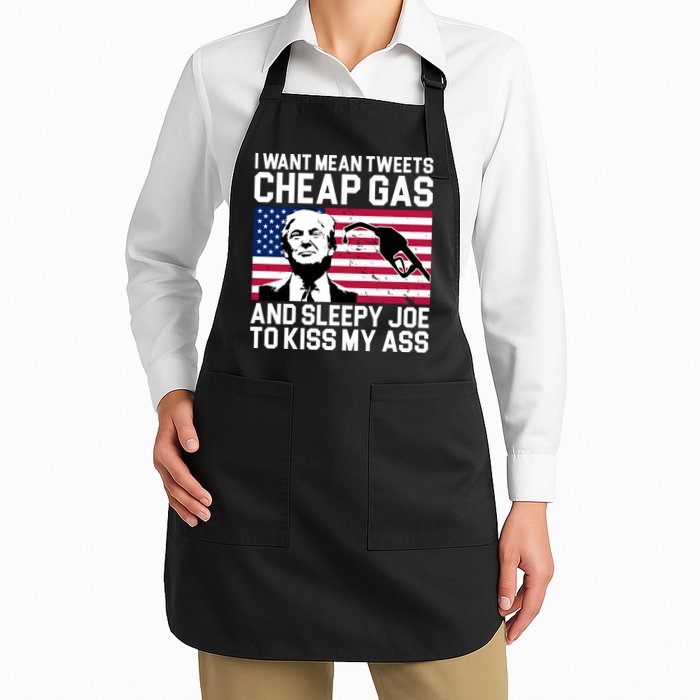 I Want Mean Tweets Cheap Gas Funny Sleepy Joe Apron
