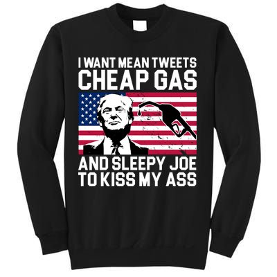 I Want Mean Tweets Cheap Gas Funny Sleepy Joe Sweatshirt