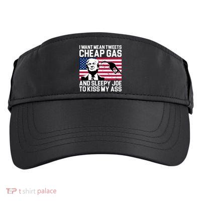 I Want Mean Tweets Cheap Gas Funny Sleepy Joe Adult Drive Performance Visor