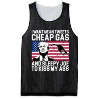 I Want Mean Tweets Cheap Gas Funny Sleepy Joe Mesh Reversible Basketball Jersey Tank