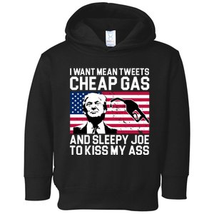 I Want Mean Tweets Cheap Gas Funny Sleepy Joe Toddler Hoodie