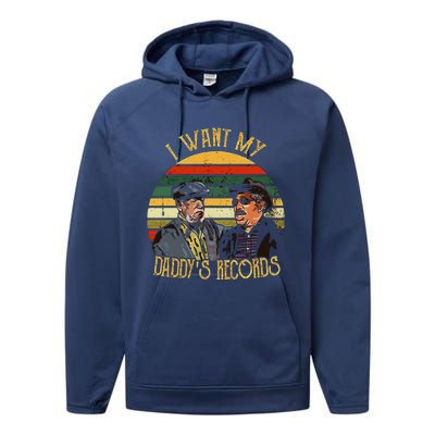 I Want My Daddy Records Performance Fleece Hoodie