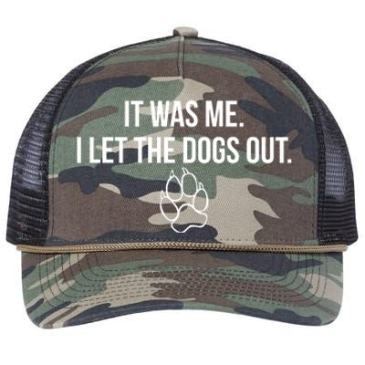 It Was Me I Let The Dogs Out Funny Retro Rope Trucker Hat Cap