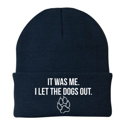 It Was Me I Let The Dogs Out Funny Knit Cap Winter Beanie