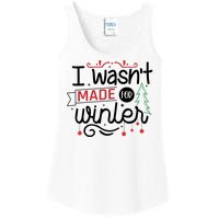 I Wasn't Made For Winter Funny Christmas Ladies Essential Tank