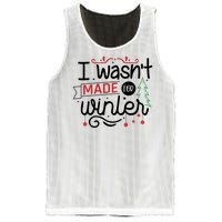 I Wasn't Made For Winter Funny Christmas Mesh Reversible Basketball Jersey Tank