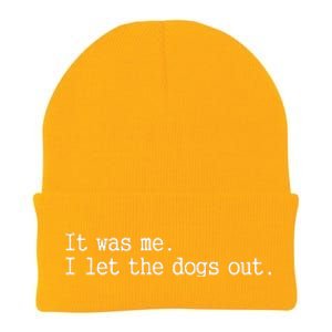 It Was Me I Let The Dogs Out Tee Funny Dog Knit Cap Winter Beanie