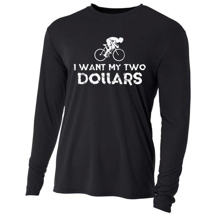 I Want My Two Dollars Funny Quote Vintage Graphic Cooling Performance Long Sleeve Crew