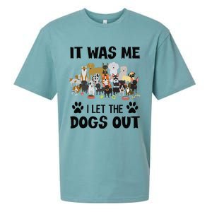 It Was Me I Let The Dogs Out Funny Dog Lover Owner Gift Sueded Cloud Jersey T-Shirt