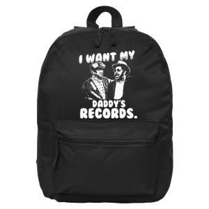 I Want My Daddy Records 16 in Basic Backpack