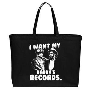 I Want My Daddy Records Cotton Canvas Jumbo Tote