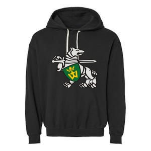 Iron Wolf Mindaugas By Lithuania Strong Garment-Dyed Fleece Hoodie