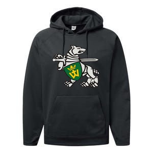 Iron Wolf Mindaugas By Lithuania Strong Performance Fleece Hoodie