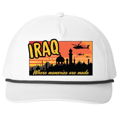 Iraq Where Memories Are Made Oif Military Tourist Retro Snapback Five-Panel Rope Hat