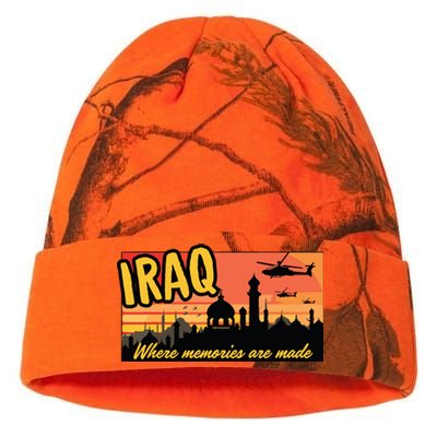 Iraq Where Memories Are Made Oif Military Tourist Retro Kati Licensed 12" Camo Beanie