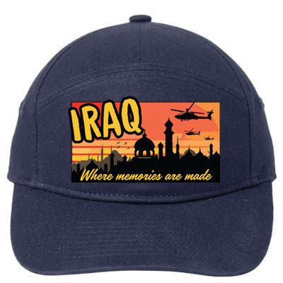 Iraq Where Memories Are Made Oif Military Tourist Retro 7-Panel Snapback Hat