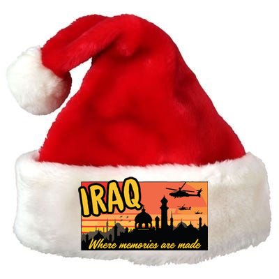 Iraq Where Memories Are Made Oif Military Tourist Retro Premium Christmas Santa Hat