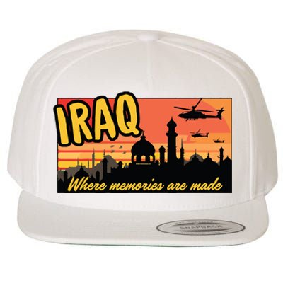 Iraq Where Memories Are Made Oif Military Tourist Retro Wool Snapback Cap