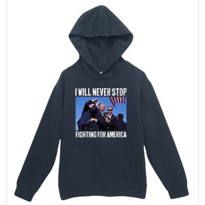 I Will Never Stop Fighting For America Trump Urban Pullover Hoodie