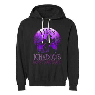 IchabodS Worst Nightmare Headless Horseman Halloween Garment-Dyed Fleece Hoodie